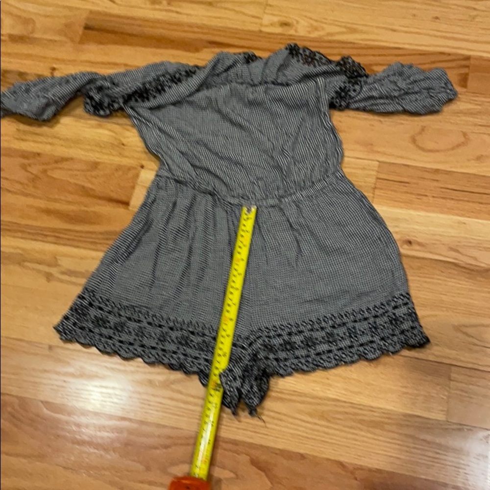 American Eagle Off Shoulder Gingham Romper - Picture 3 of 7